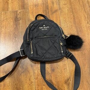 Kate Spade black backpack great condition